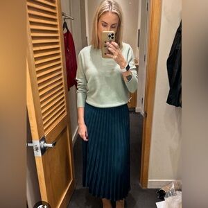 J. Crew Deep Blue Midi Skirt
